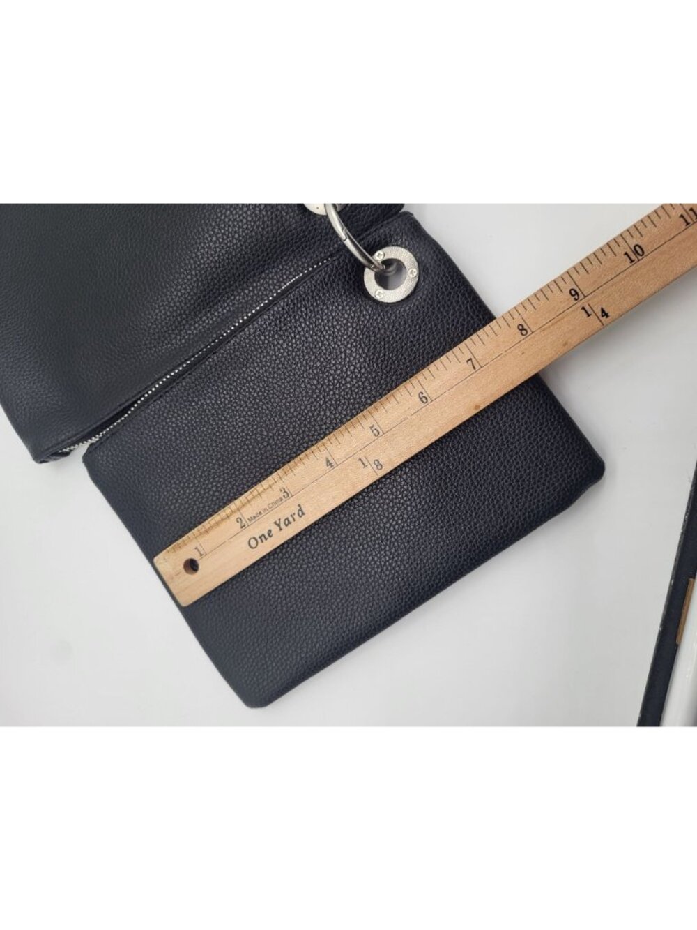 French Connection Lara Pebbled Double Pouches Travel Accessories Black - Picture 5 of 8